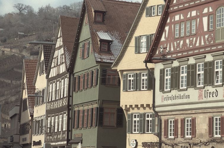 Row of half-timbered houses
