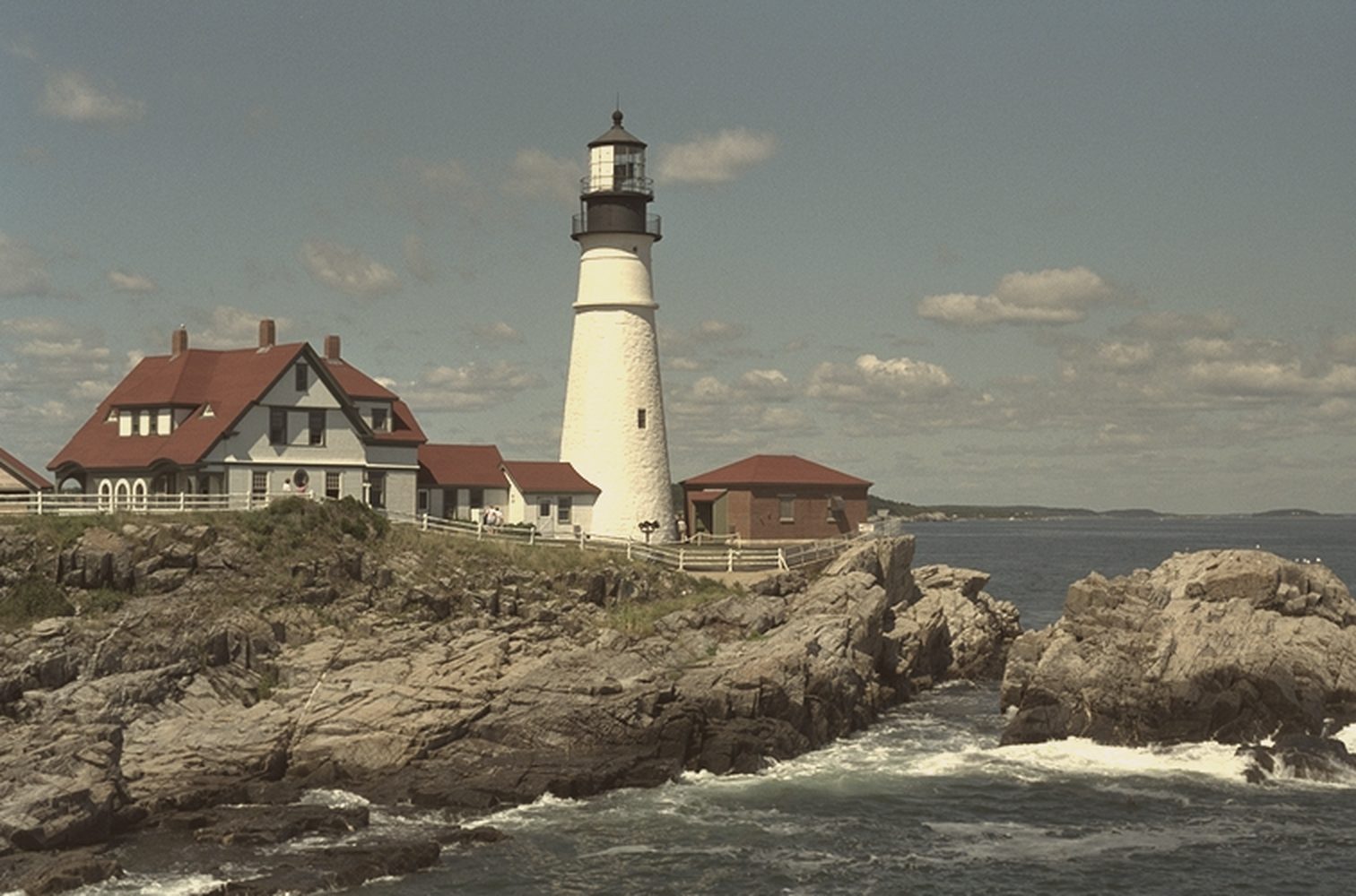 Lighthouse on a rocky headland