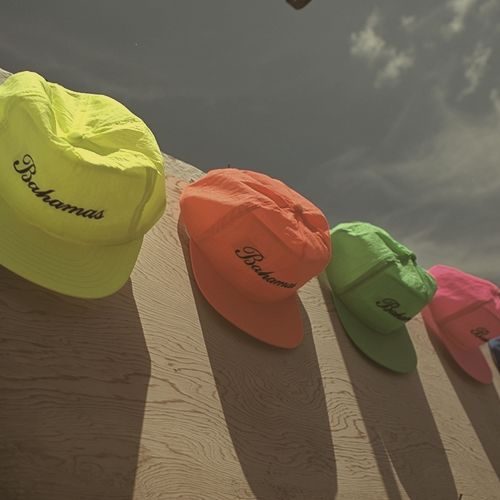 Bright caps on a wall