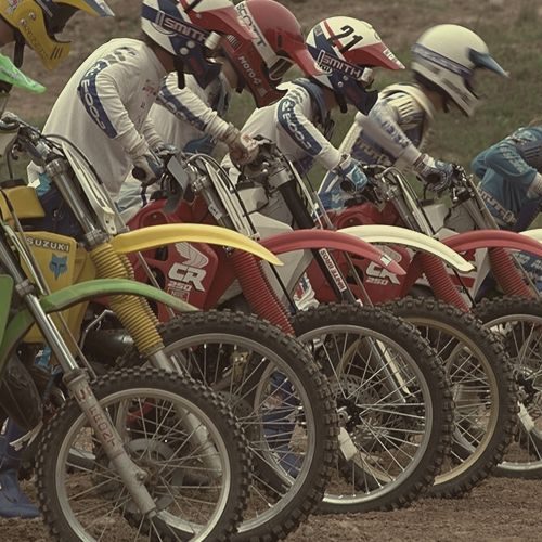 Riders at the start gate